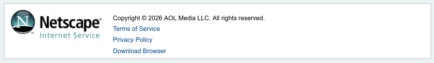 A screenshot of the footer of the Netscape ISP homepage, notably showing a 'Download Browser' button.
